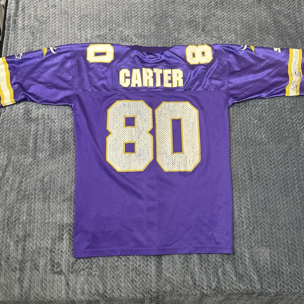 Vintage Cris Carter Minnesota Vikings #80 Starter Jersey Men's Size 52 XL Purple